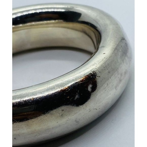 TIFFANY & CO STERLING SILVER ELSA PERETTI (1981) BANGLE DONUT - Picture 7 of 9